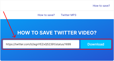 2. Paste the URL into the input field